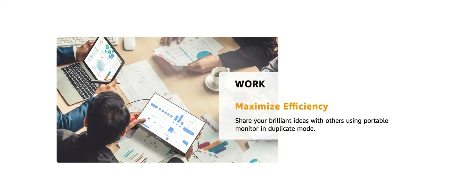 YODOIT portable monitor improving work efficiency